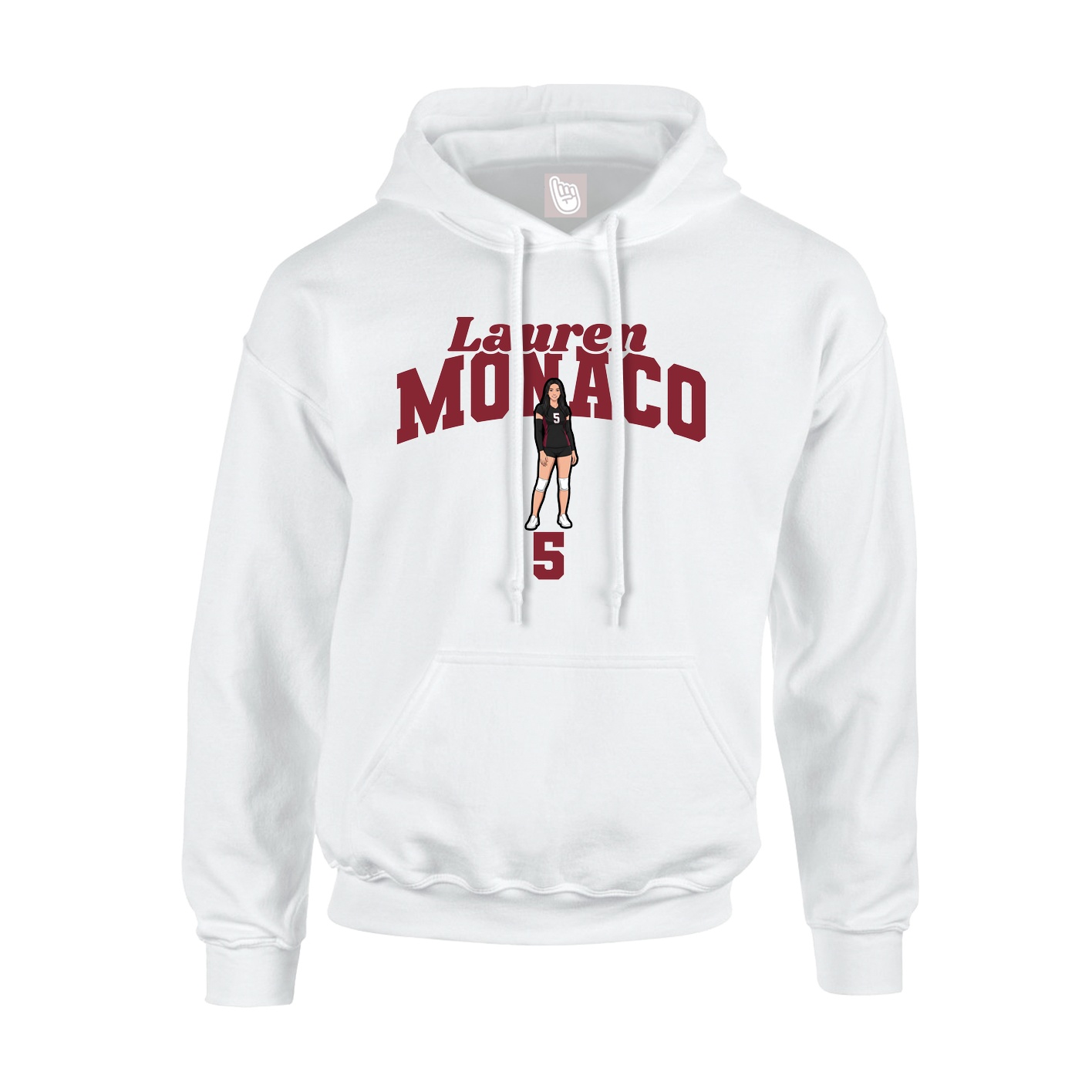 Hoodie — Signature Arch in White