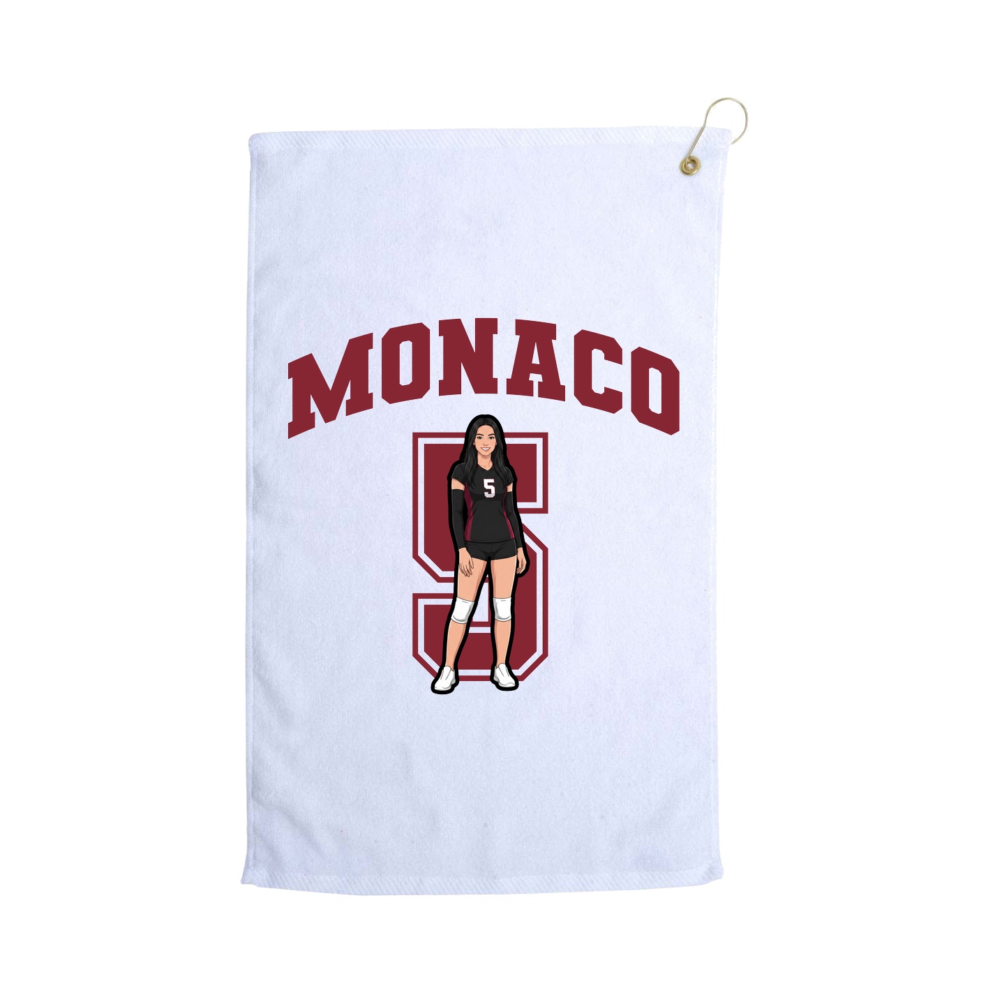 Golf Towel — Number in White