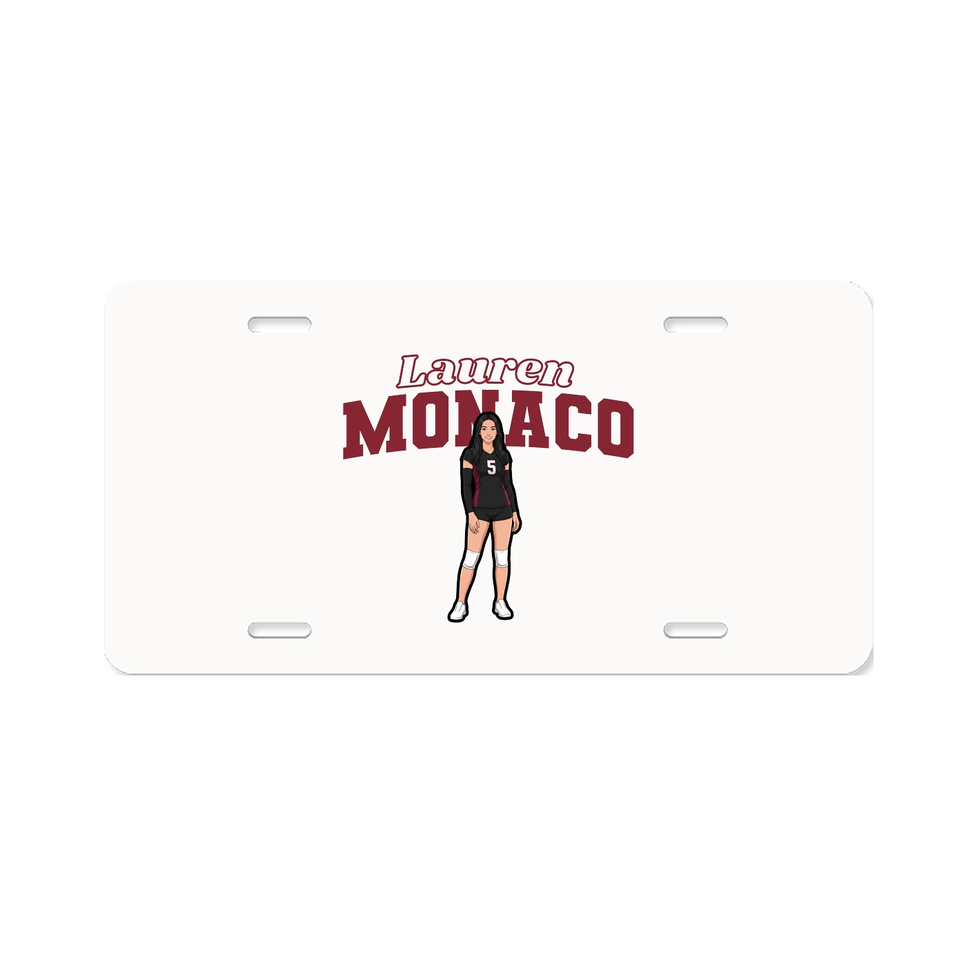 License Plate — Name Arch in Classic