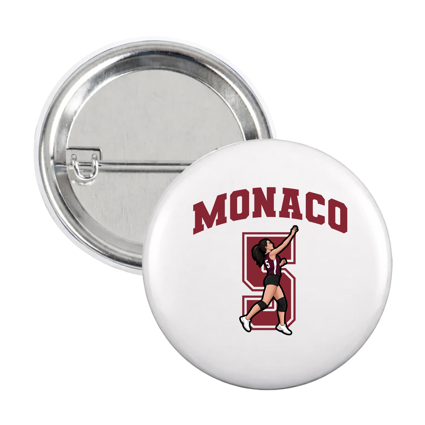 Game Day Button — Number in White