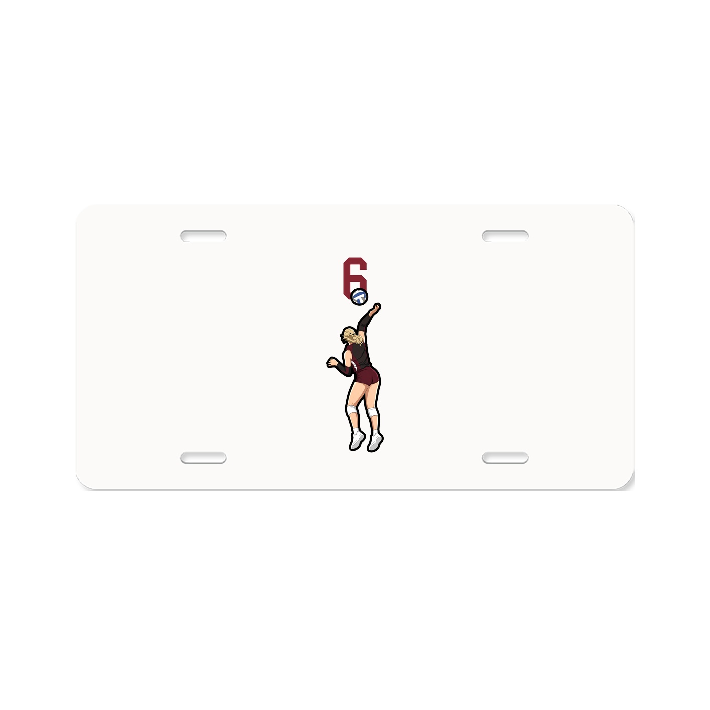 License Plate — Number Top in Classic