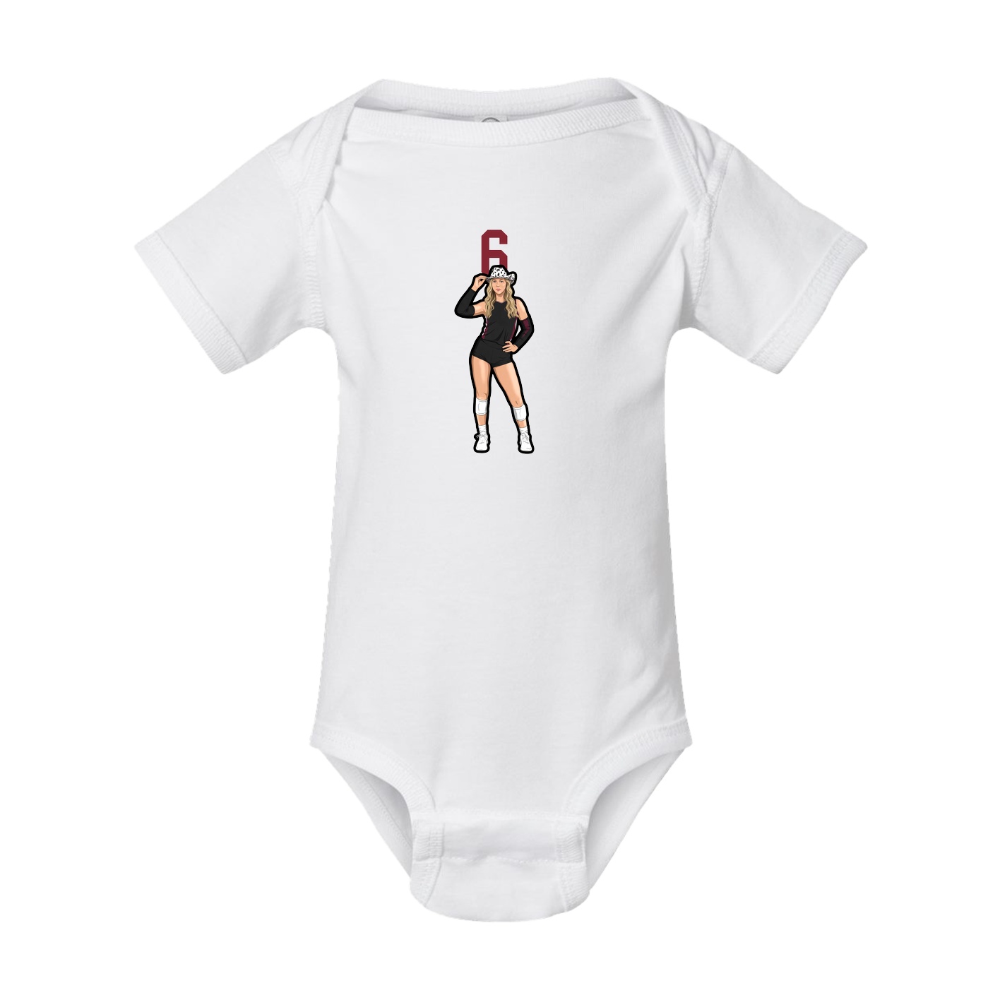 Baby Onesie — Number Top in White