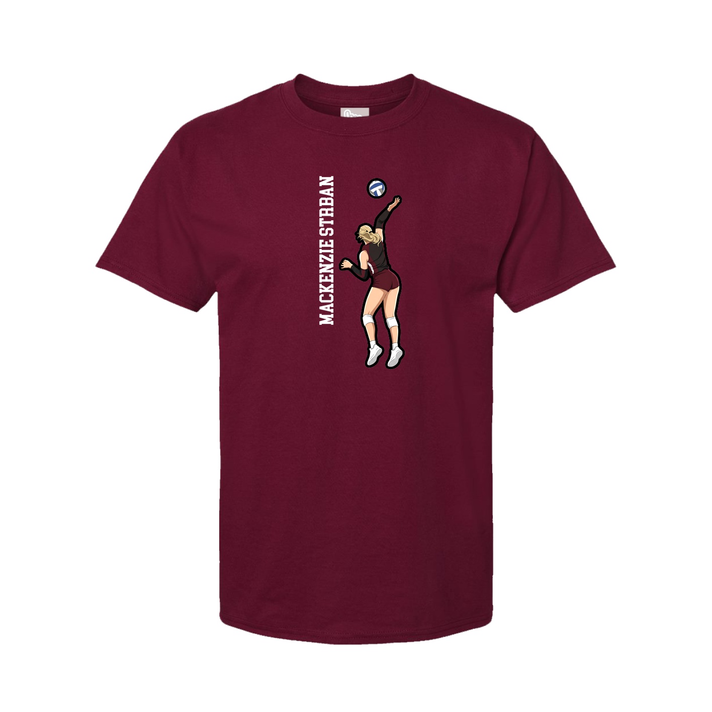 Tee — Name Vertical in Cardinal