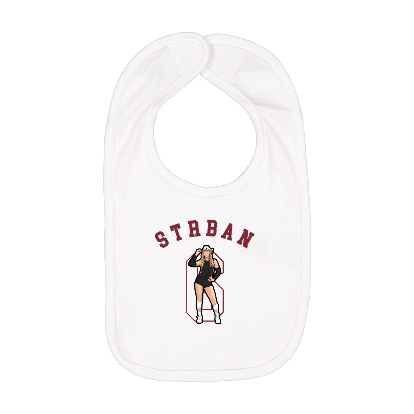 Infant Bib — Shirsey Arch in White