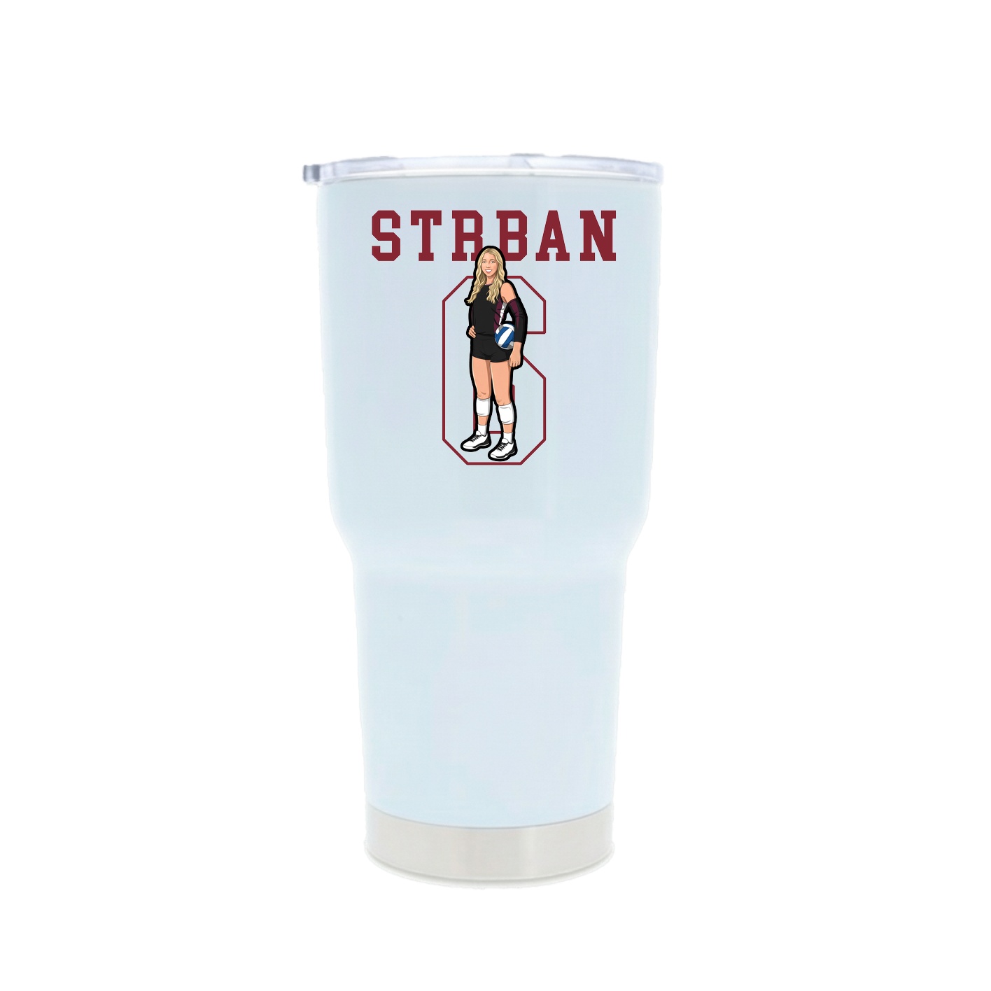30oz Stainless Steel Tumbler — Shirsey in White