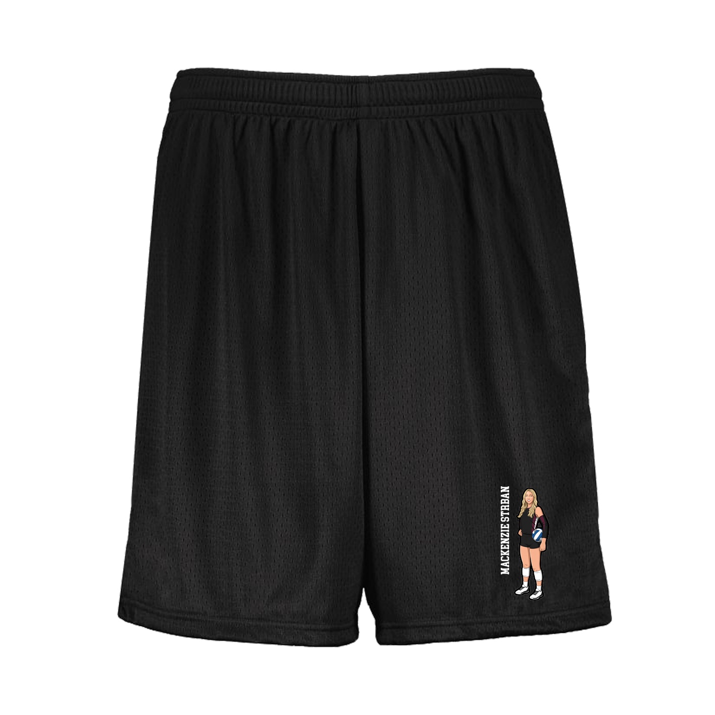 Shorts — Name Vertical in Black