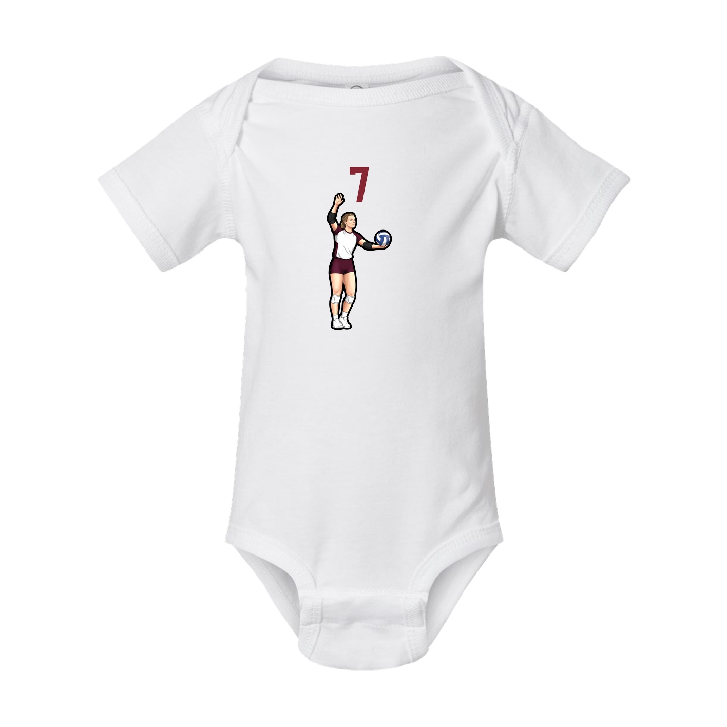 Baby Onesie — Number Top in White