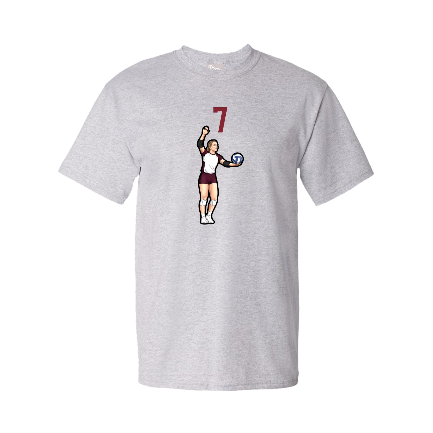 Youth Tee — Number Top in Grey
