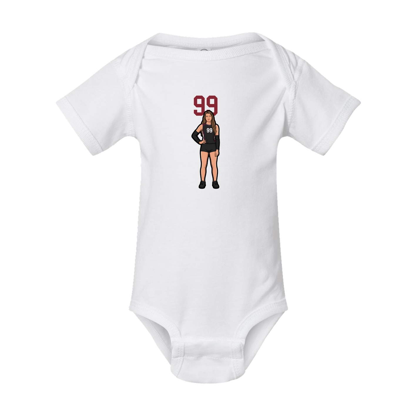 Baby Onesie — Number Top in White