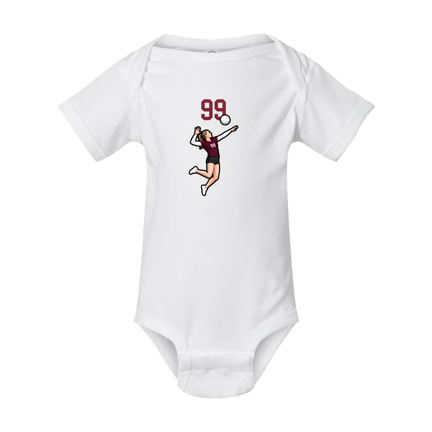 Baby Onesie — Number Top in White