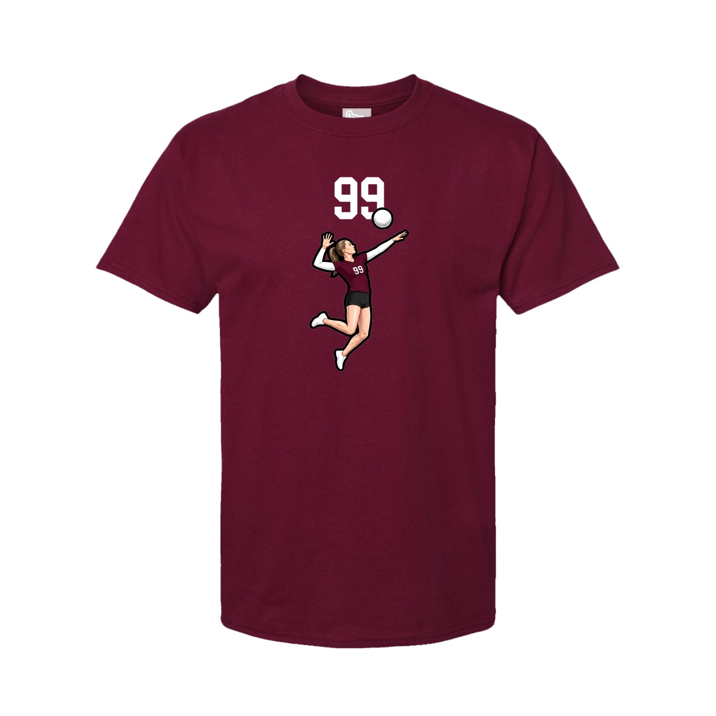 Tee — Number Top in Cardinal