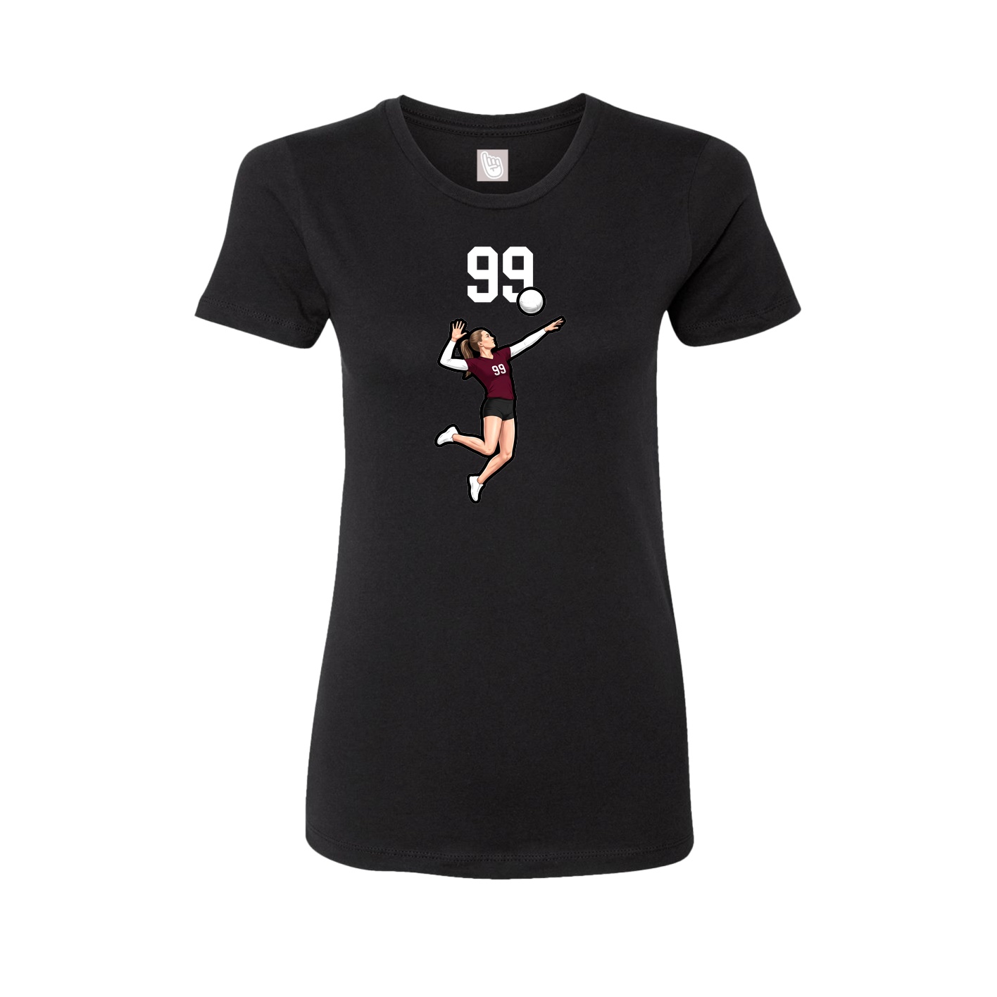 Womens Tee — Number Top in Black
