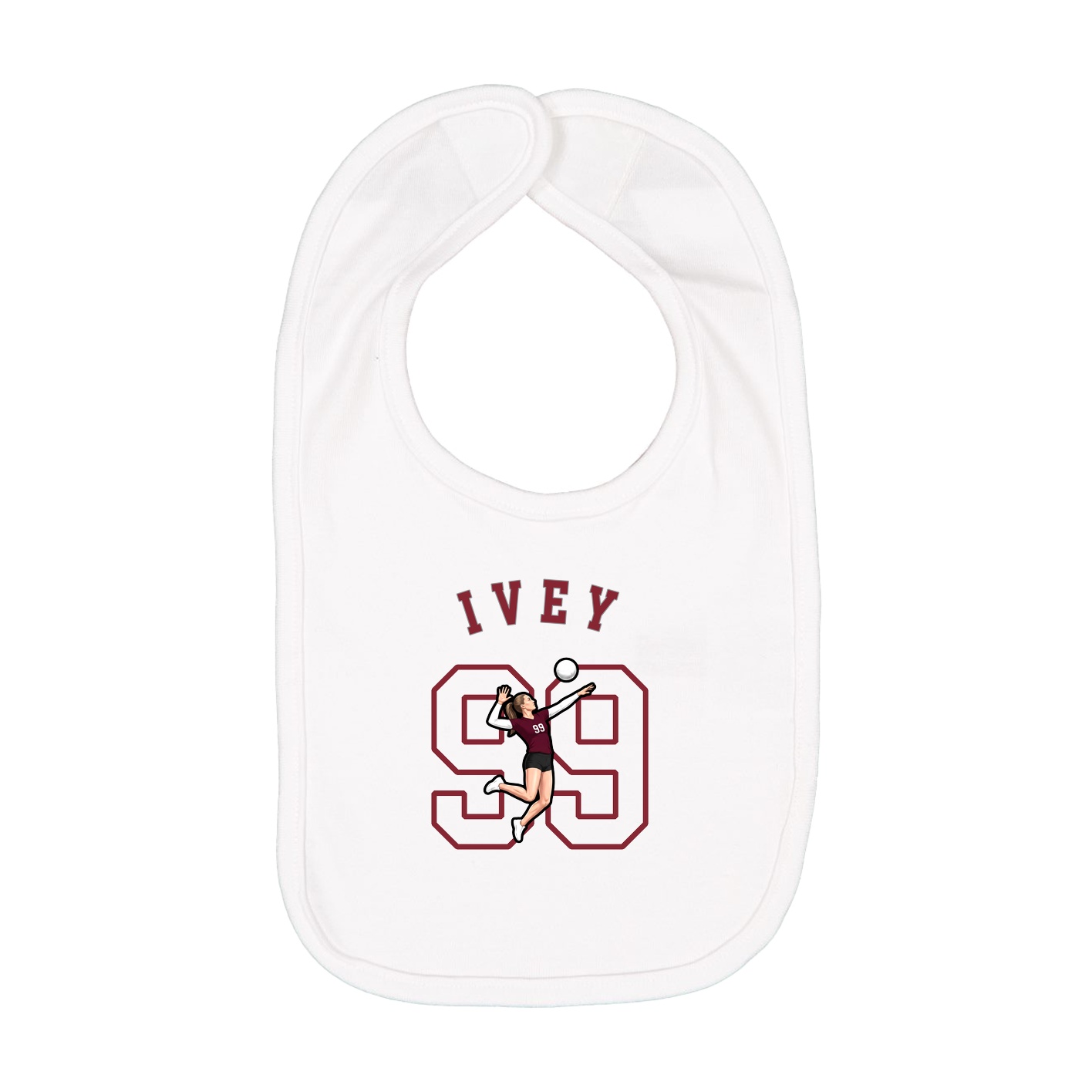 Infant Bib — Shirsey Arch in White