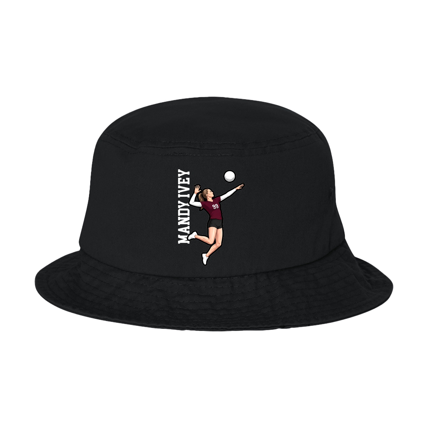 Bucket Cap — Name Vertical in Black