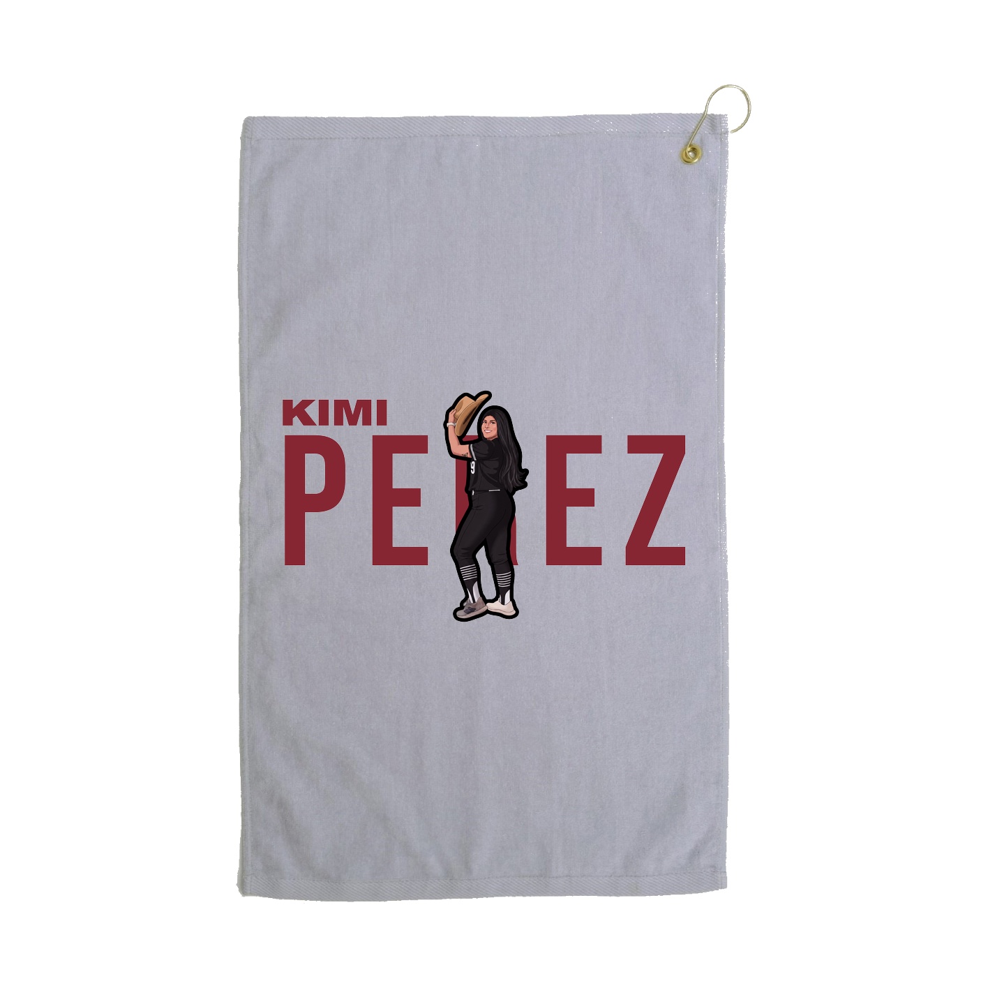 Golf Towel — Player Name in Grey