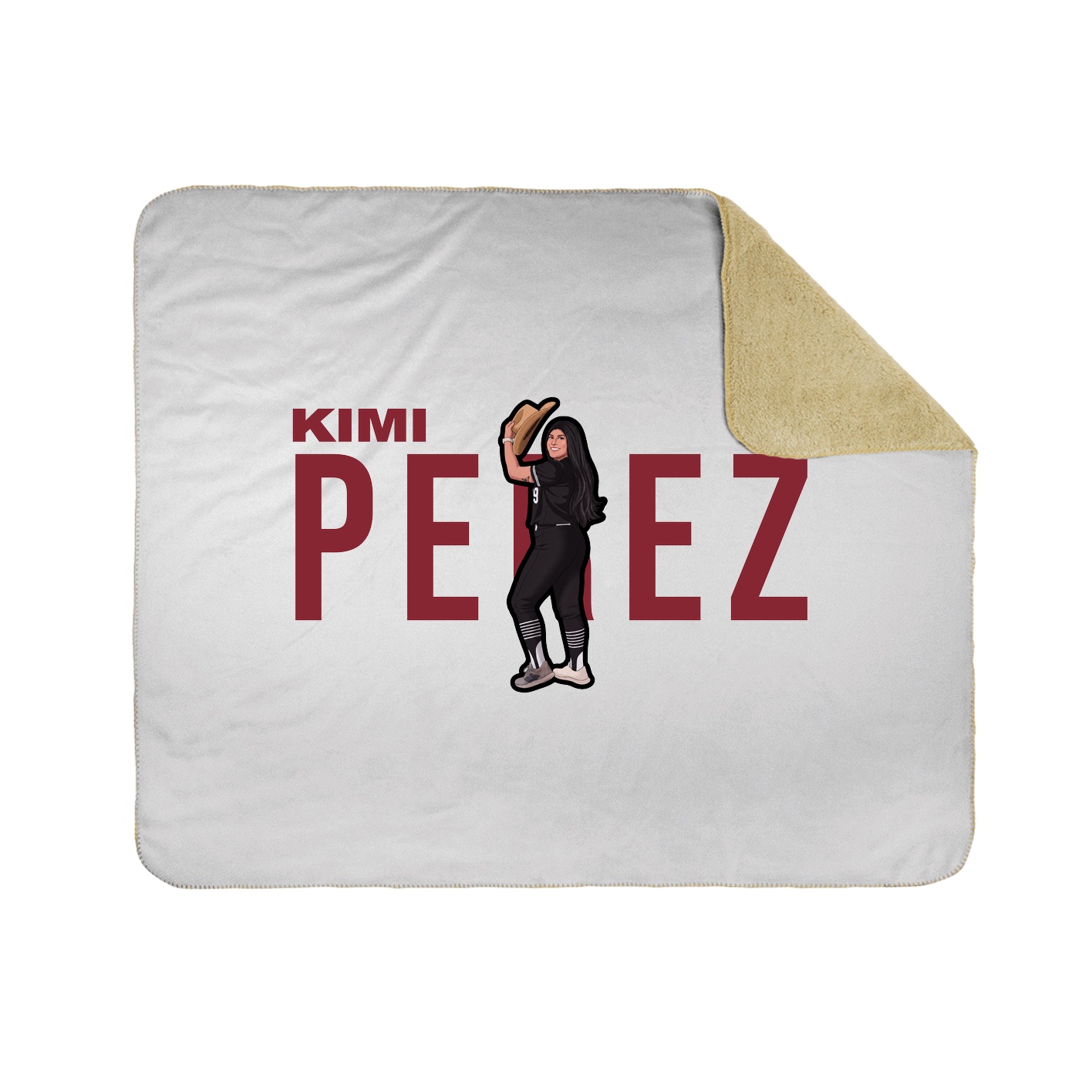 Throw Blanket — Player Name in White