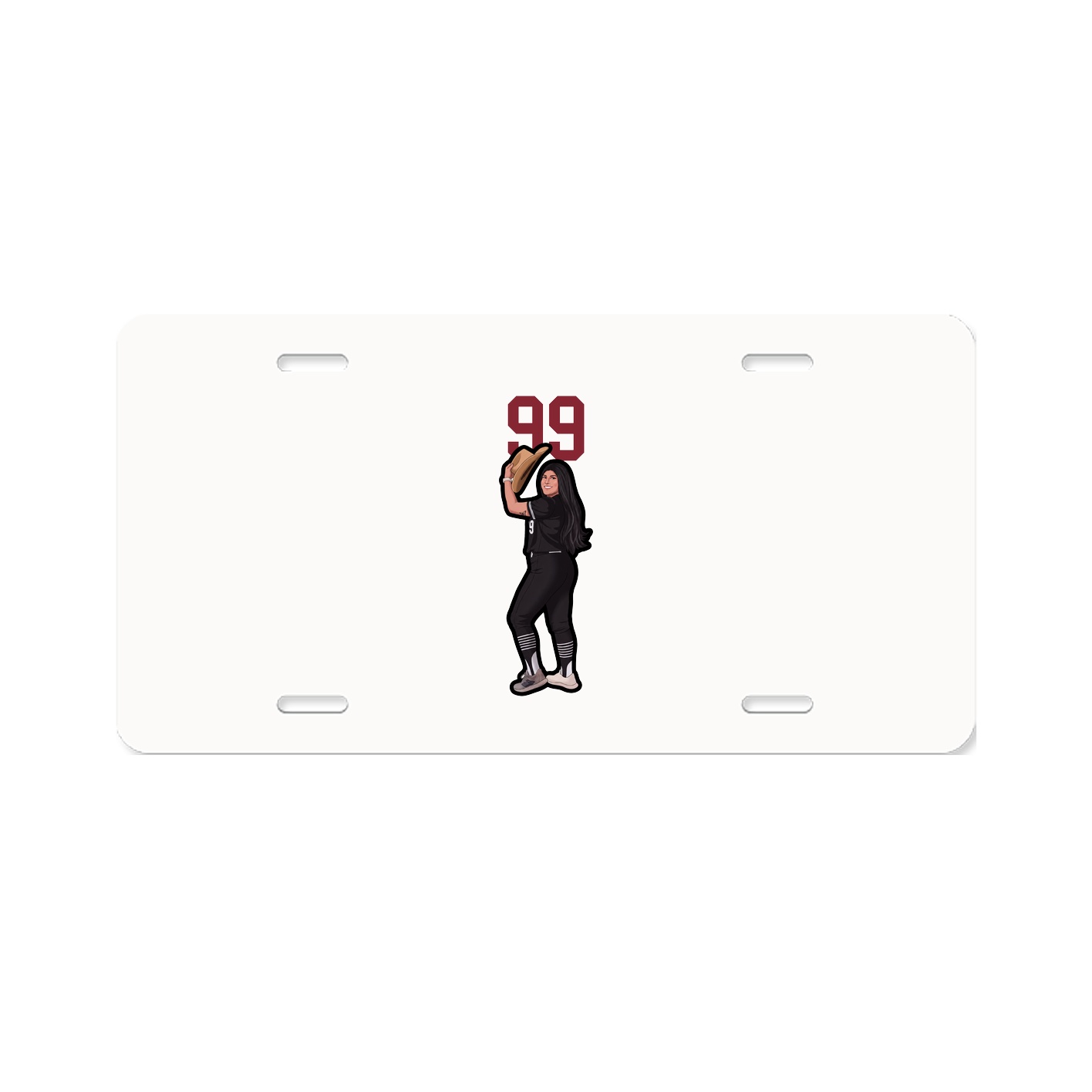 License Plate — Number Top in Classic