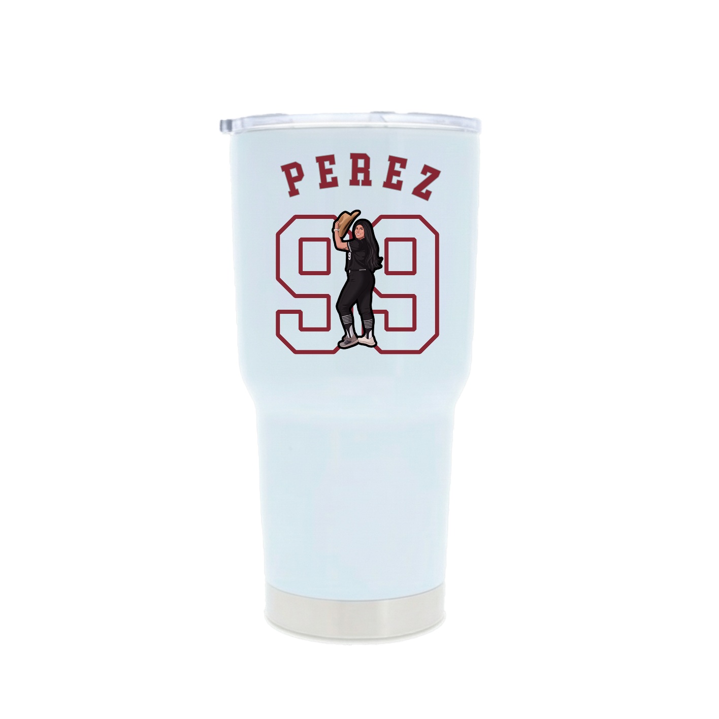 30oz Stainless Steel Tumbler — Shirsey Arch in White