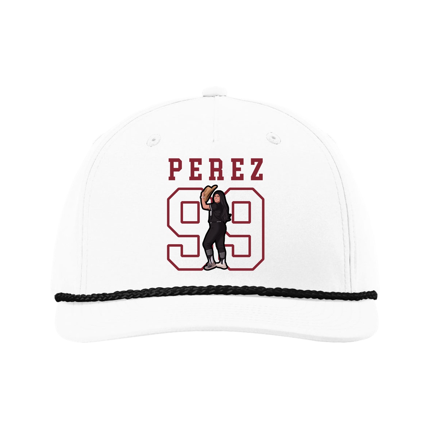 Five-Panel Classic Rope Cap — Shirsey in White
