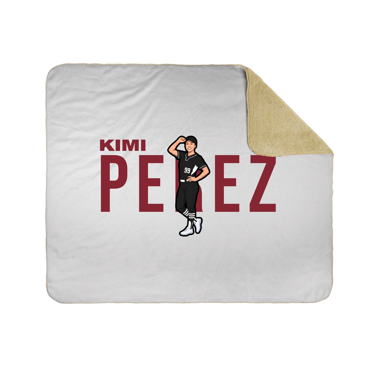 Throw Blanket — Player Name in White