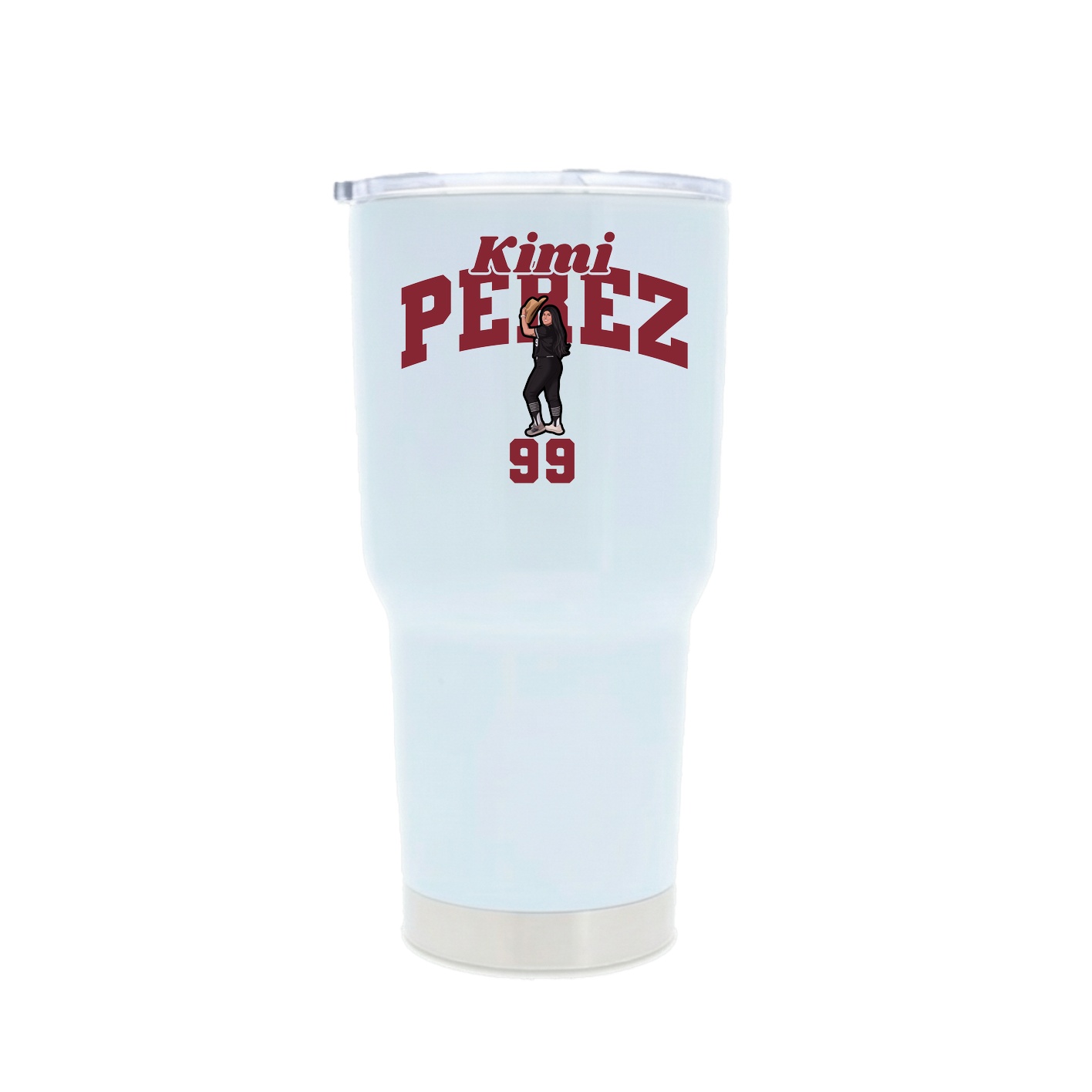 30oz Stainless Steel Tumbler — Signature Arch in White