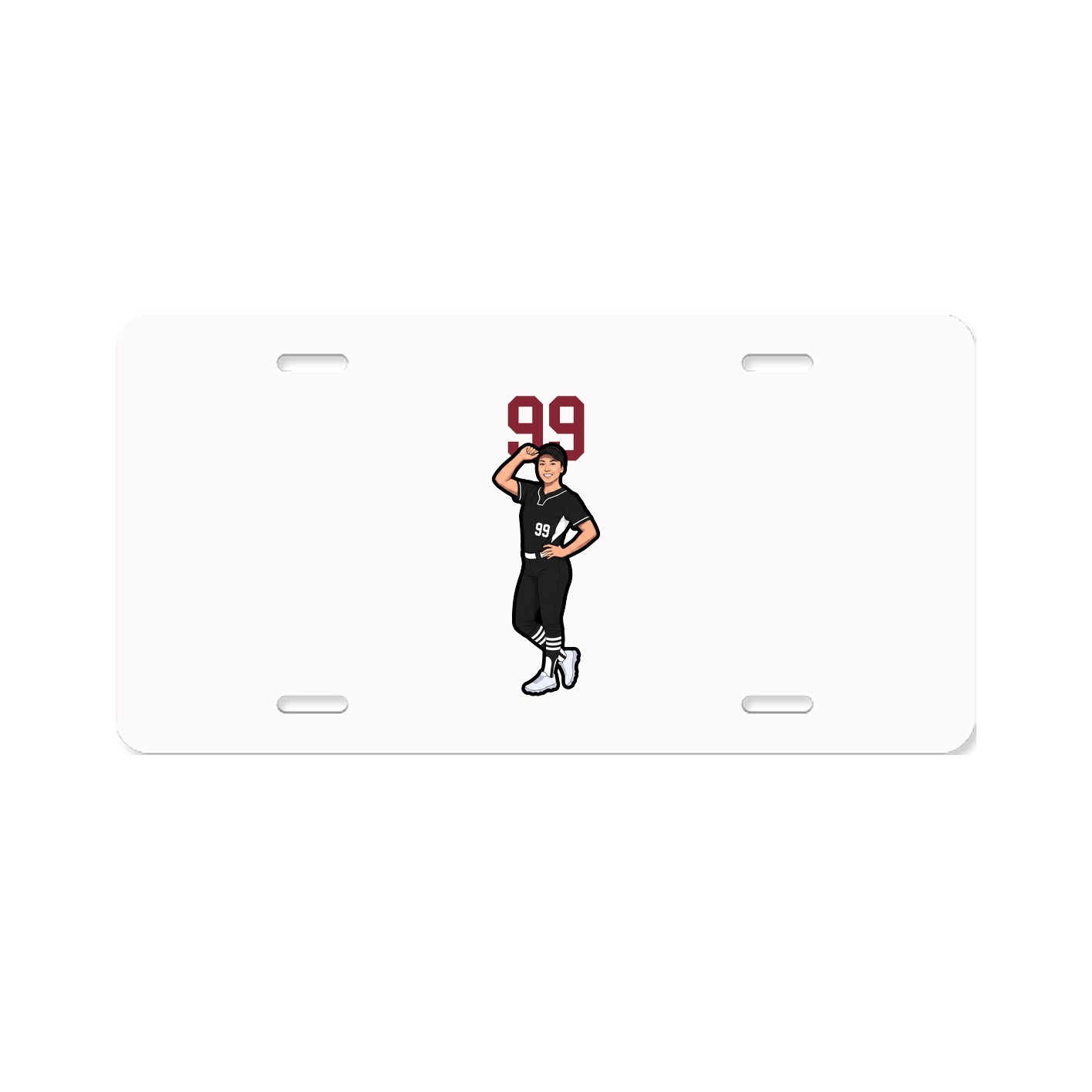 License Plate — Number Top in Classic