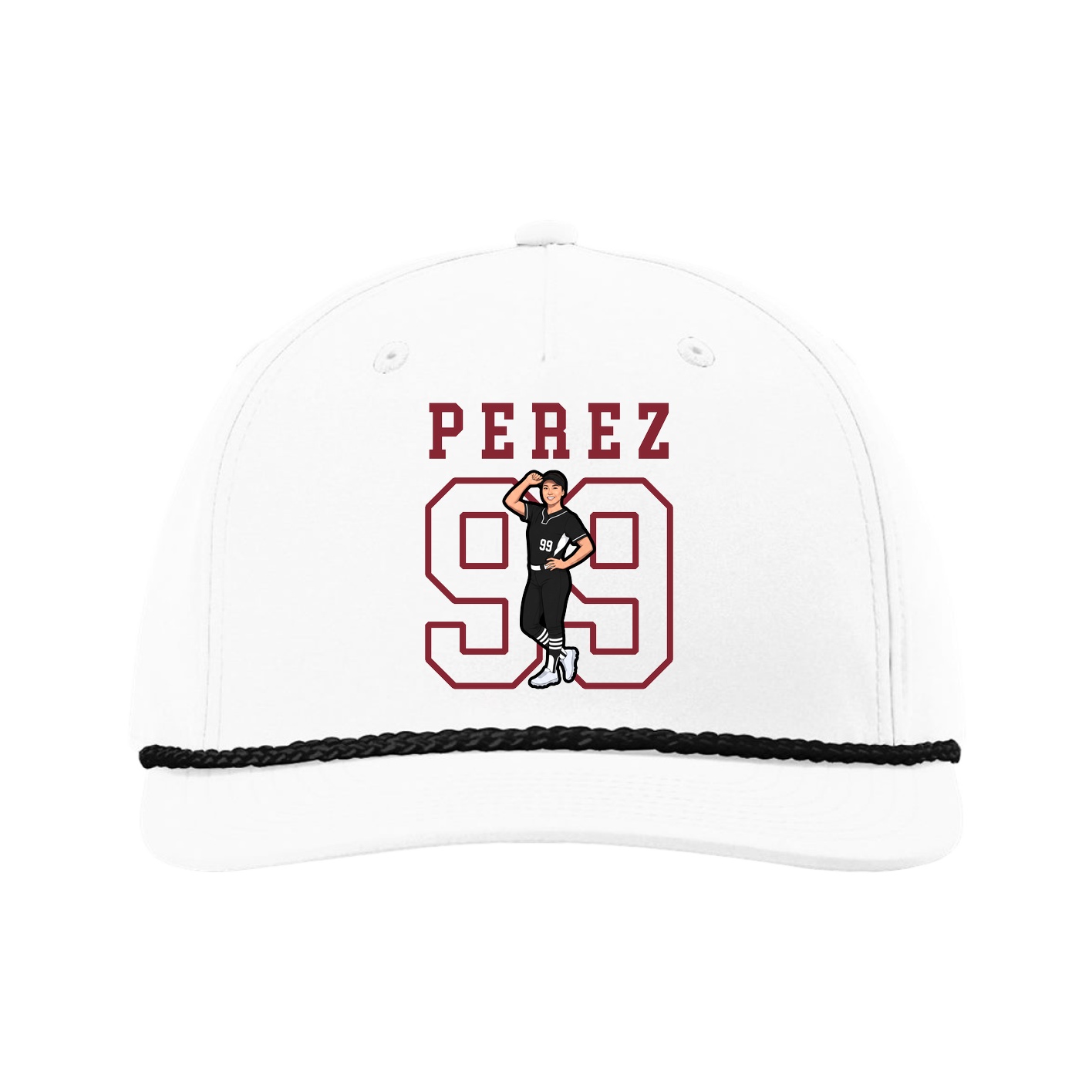 Five-Panel Classic Rope Cap — Shirsey in White