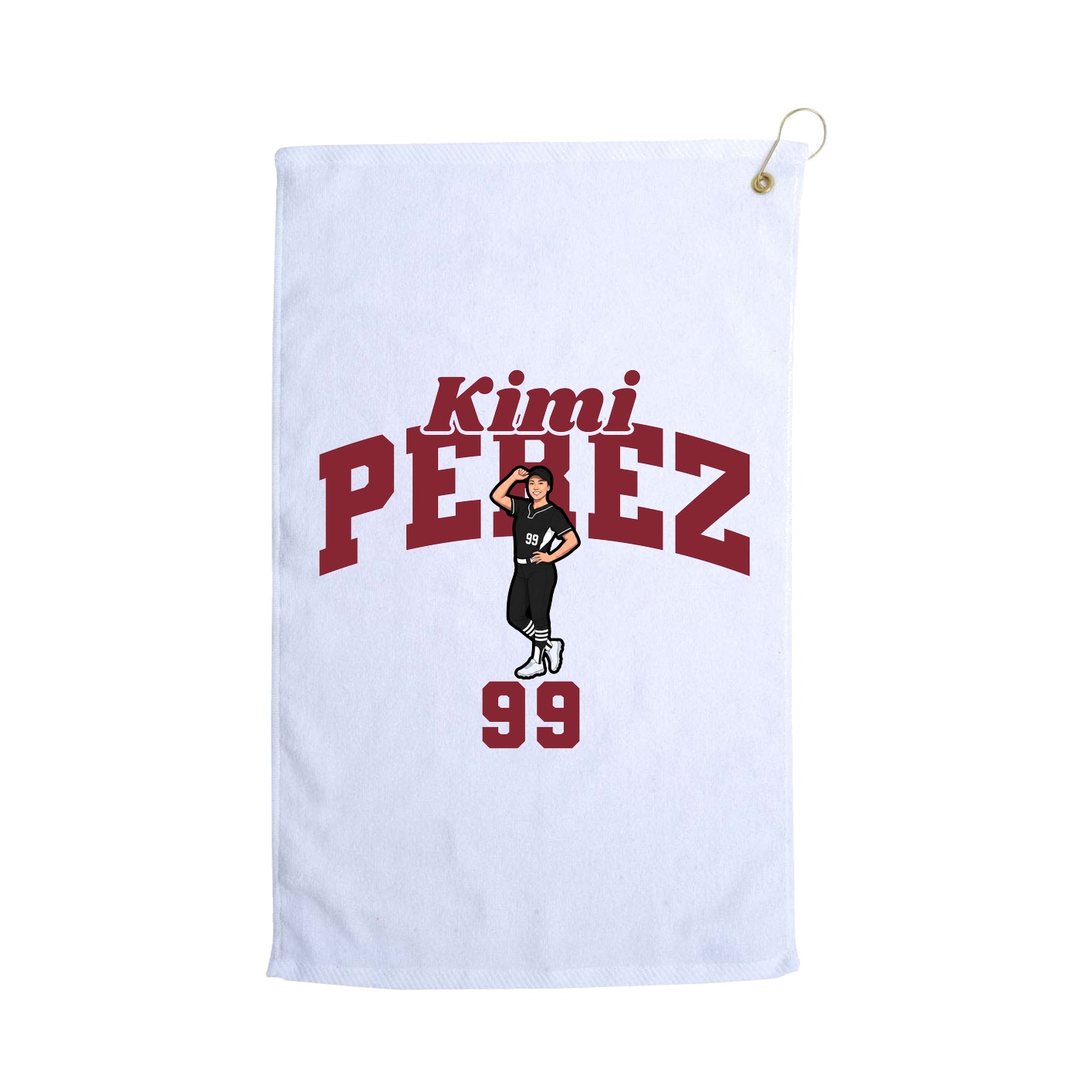 Golf Towel — Signature Arch in White