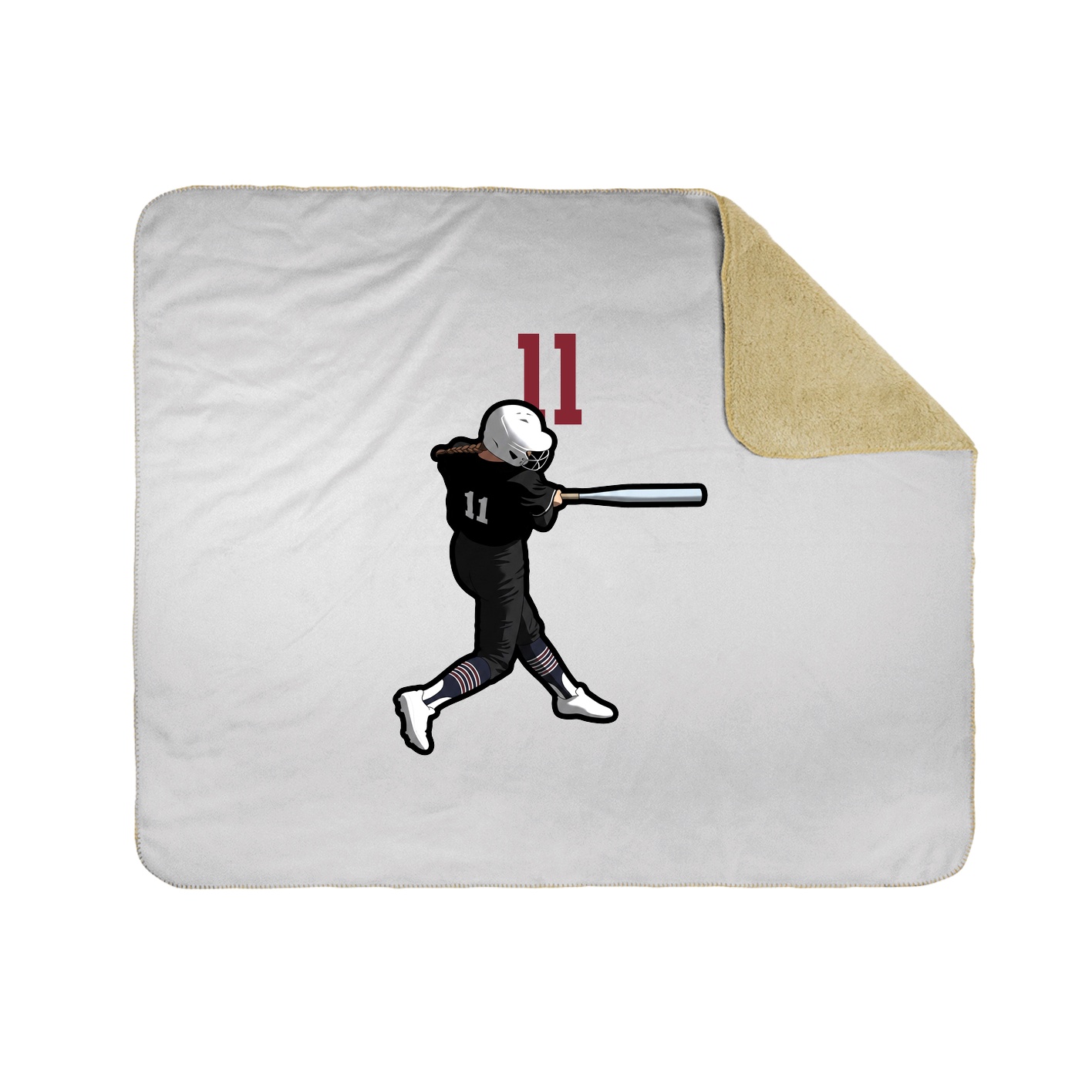 Throw Blanket — Number Top in White