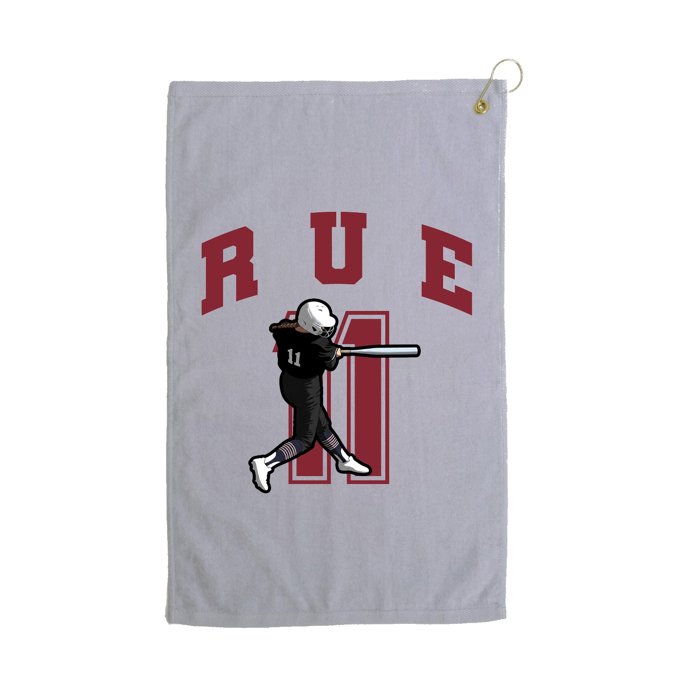 Golf Towel — Number in Grey