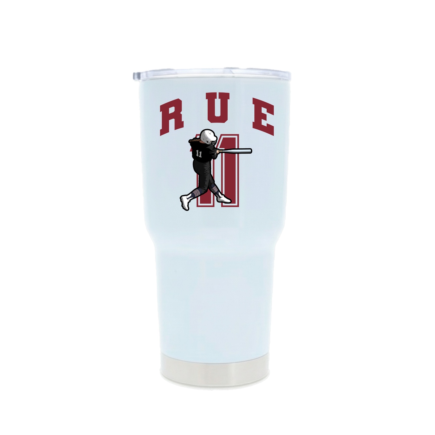 30oz Stainless Steel Tumbler — Number in White
