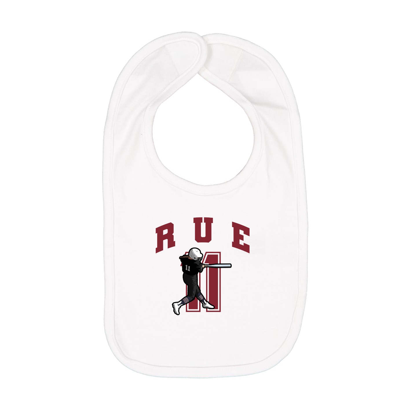 Infant Bib — Number in White