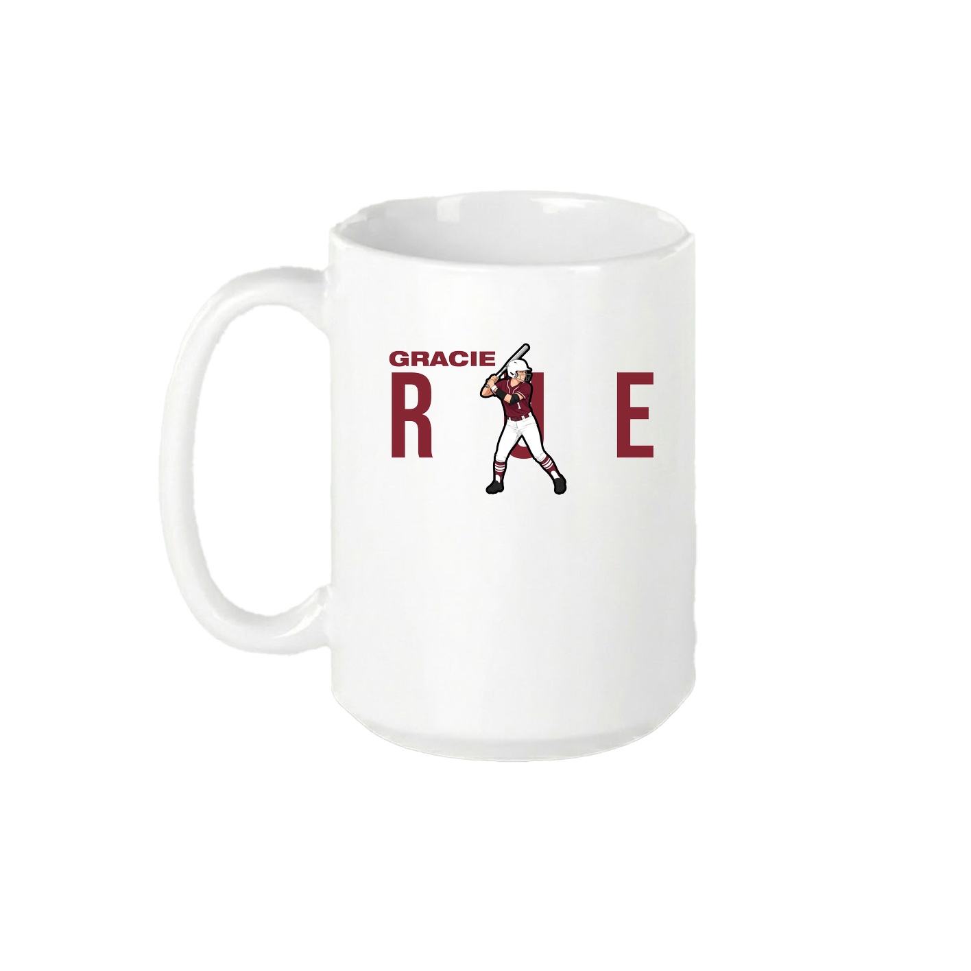 15oz Coffee Mug — Player Name in White