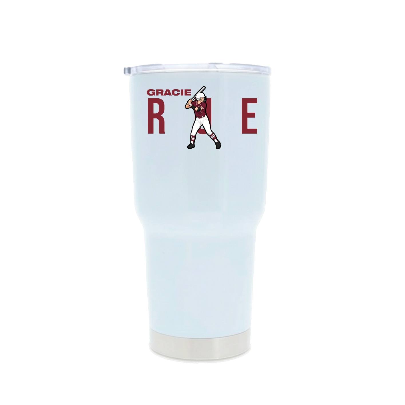 30oz Stainless Steel Tumbler — Player Name in White