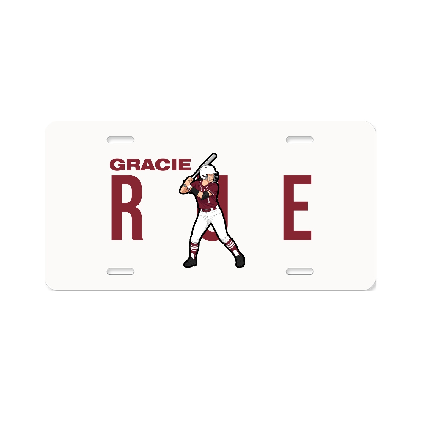 License Plate — Player Name in Classic