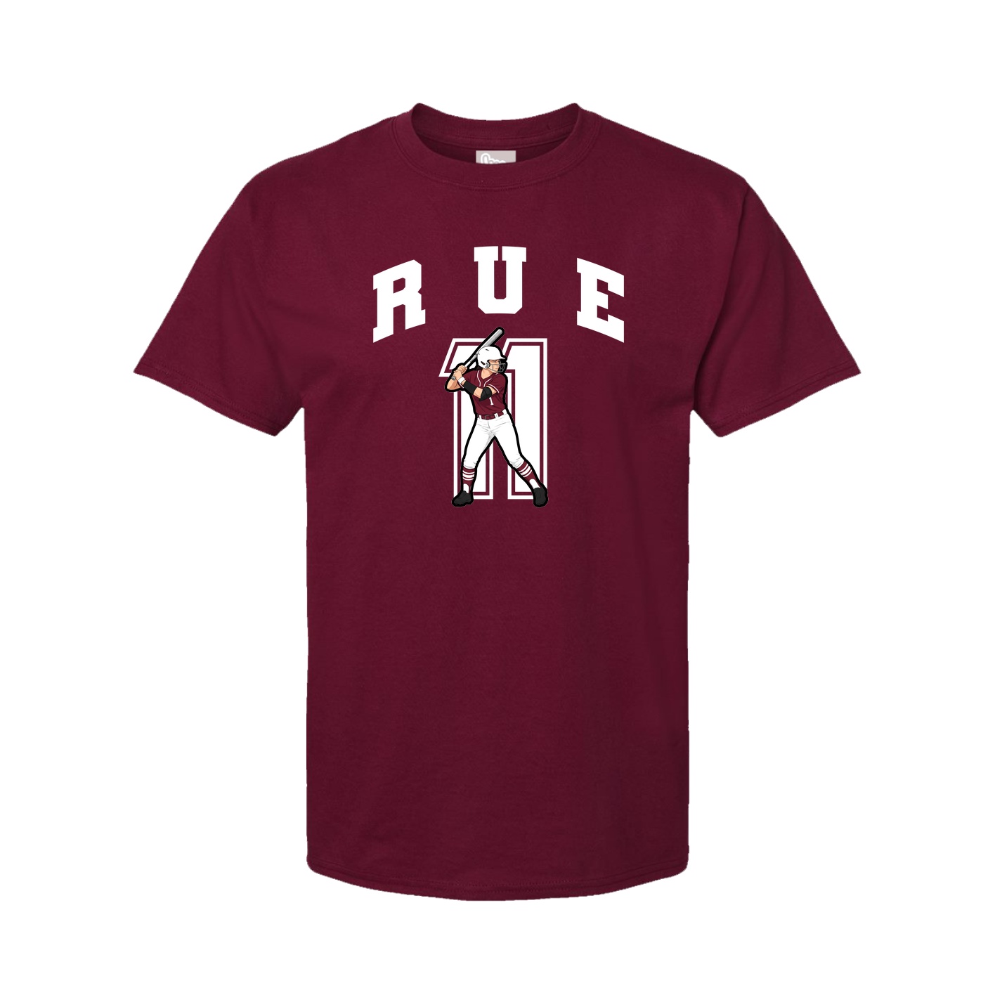Youth Tee — Number in Cardinal