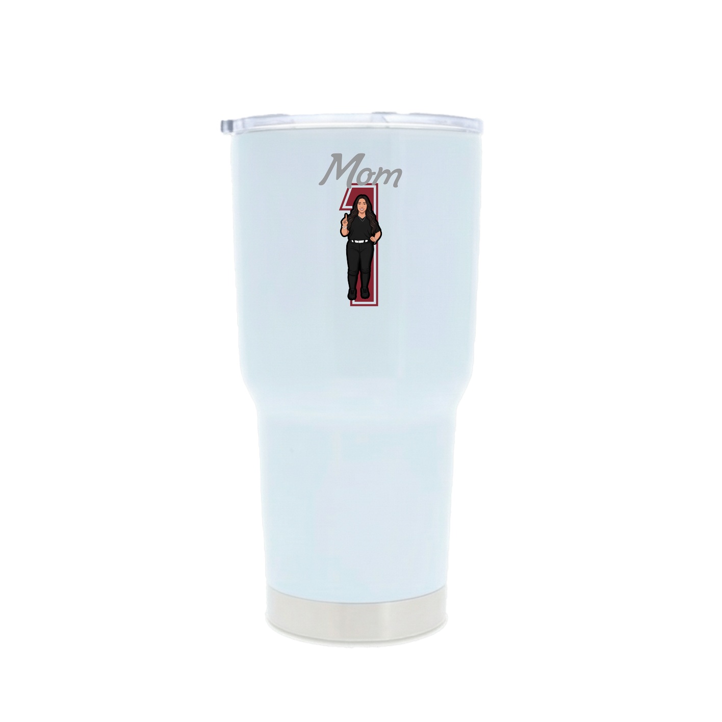30oz Stainless Steel Tumbler — Mothers Day Shirsey in White