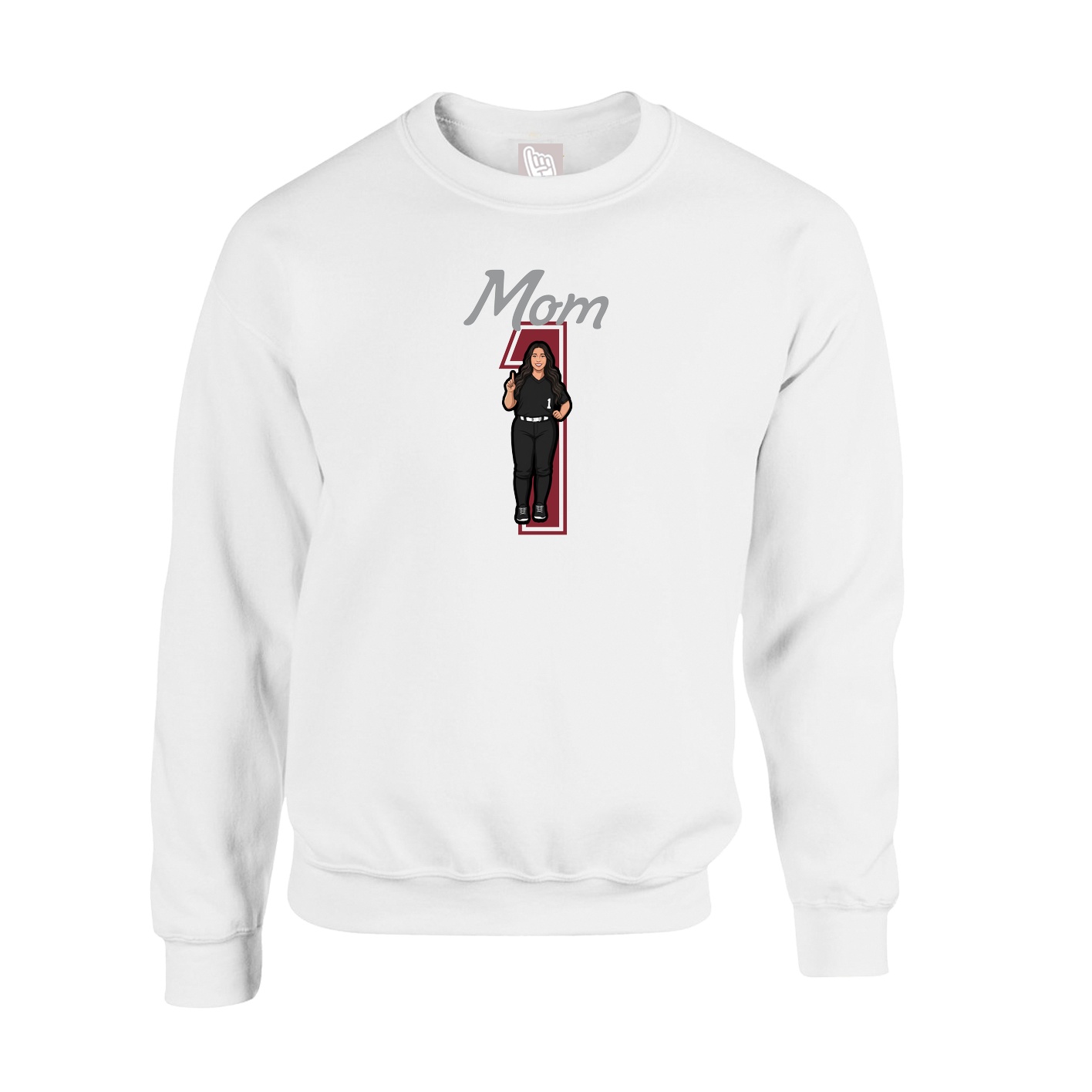 Fleece Crew — Mothers Day Shirsey in White