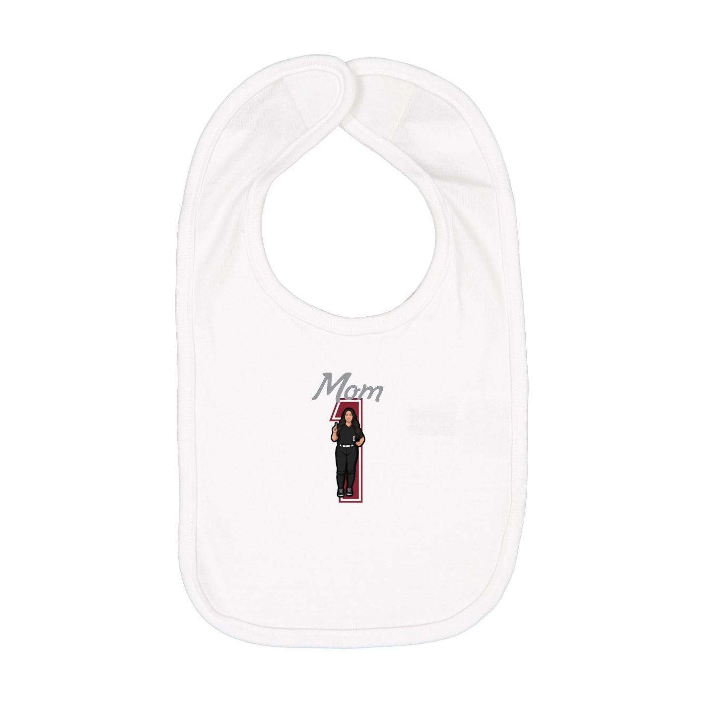 Infant Bib — Mothers Day Shirsey in White
