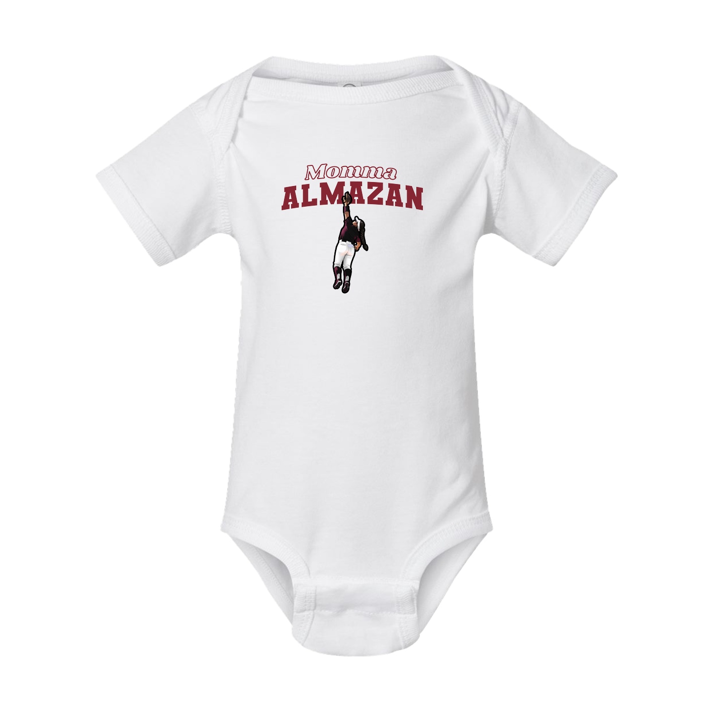 Baby Onesie — Mothers Day Block in White