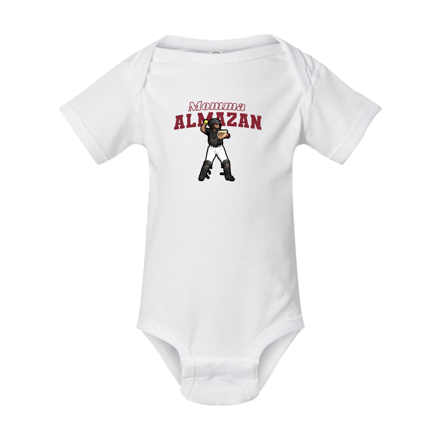 Baby Onesie — Mothers Day Block in White