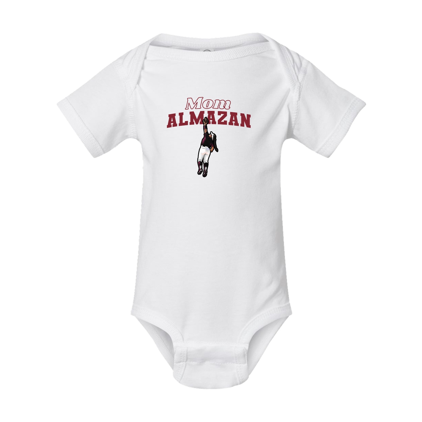 Baby Onesie — Mothers Day Block in White