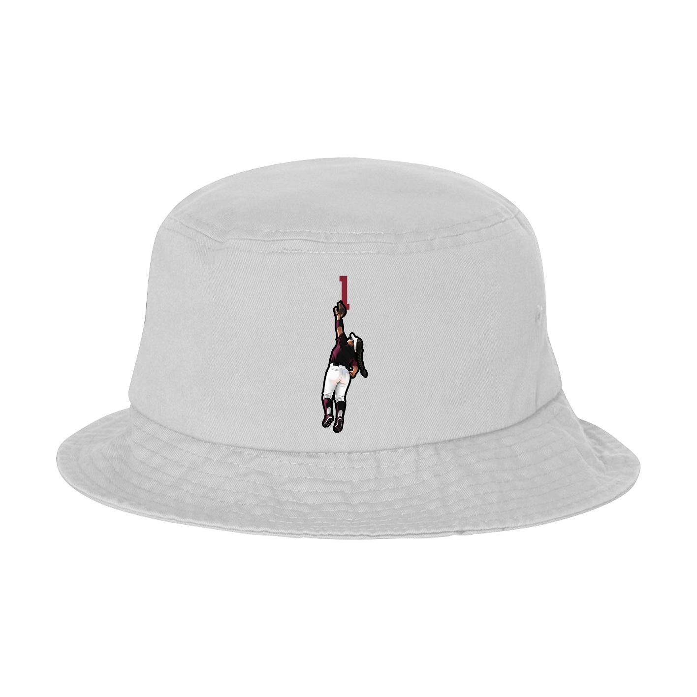 Bucket Cap — Number Top in White