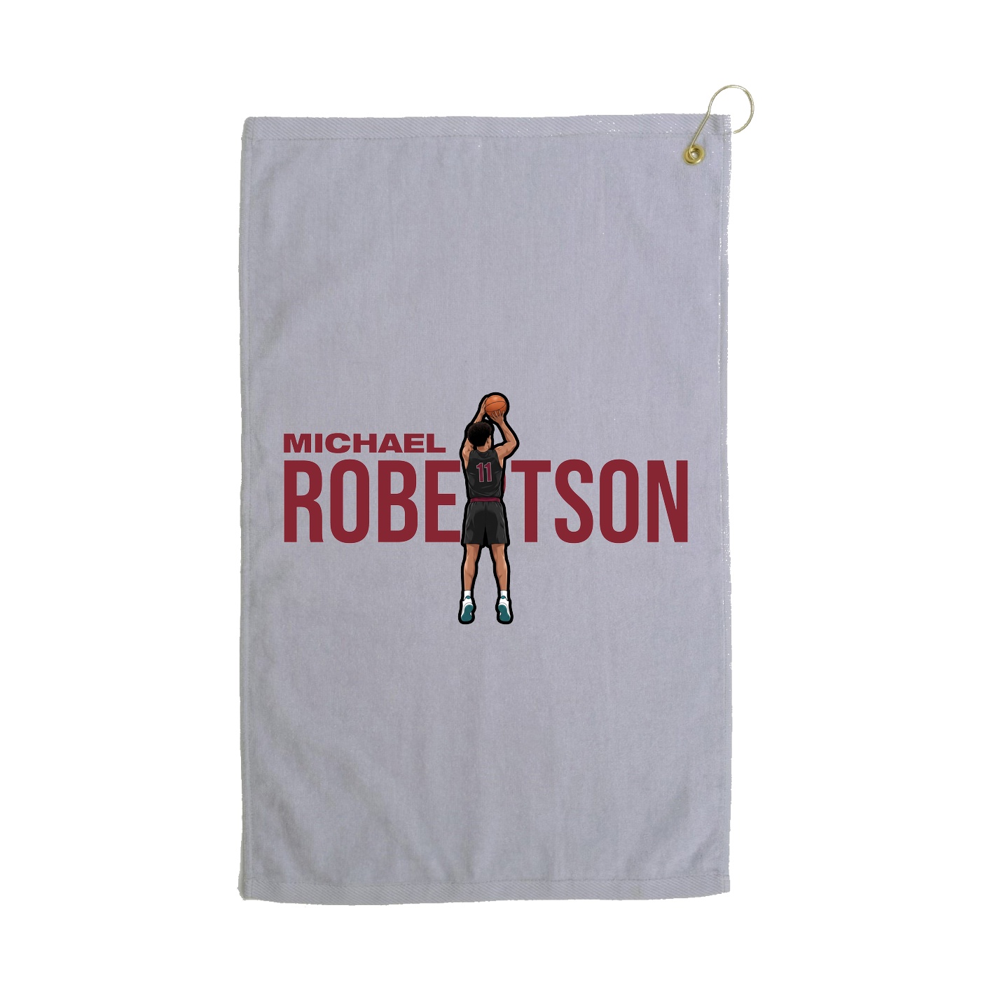 Golf Towel — Player Name in Grey