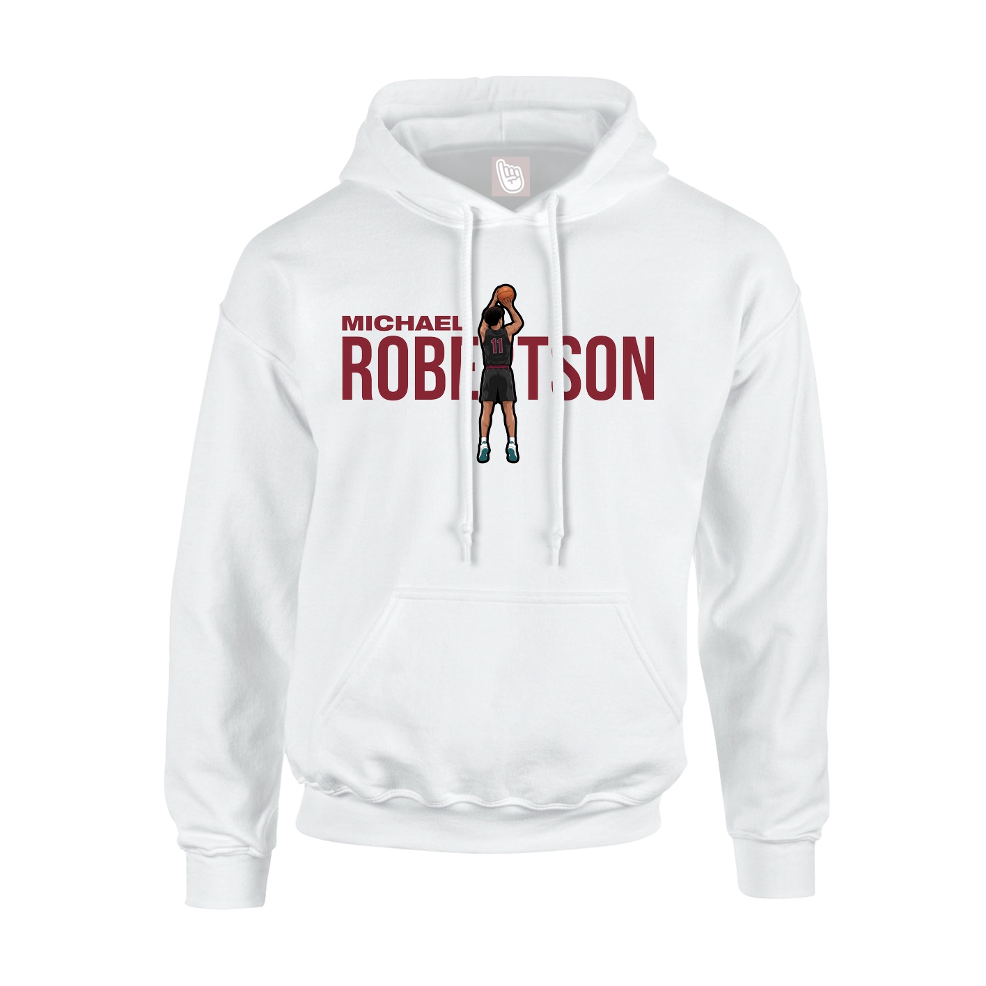 Youth Hoodie — Player Name in White