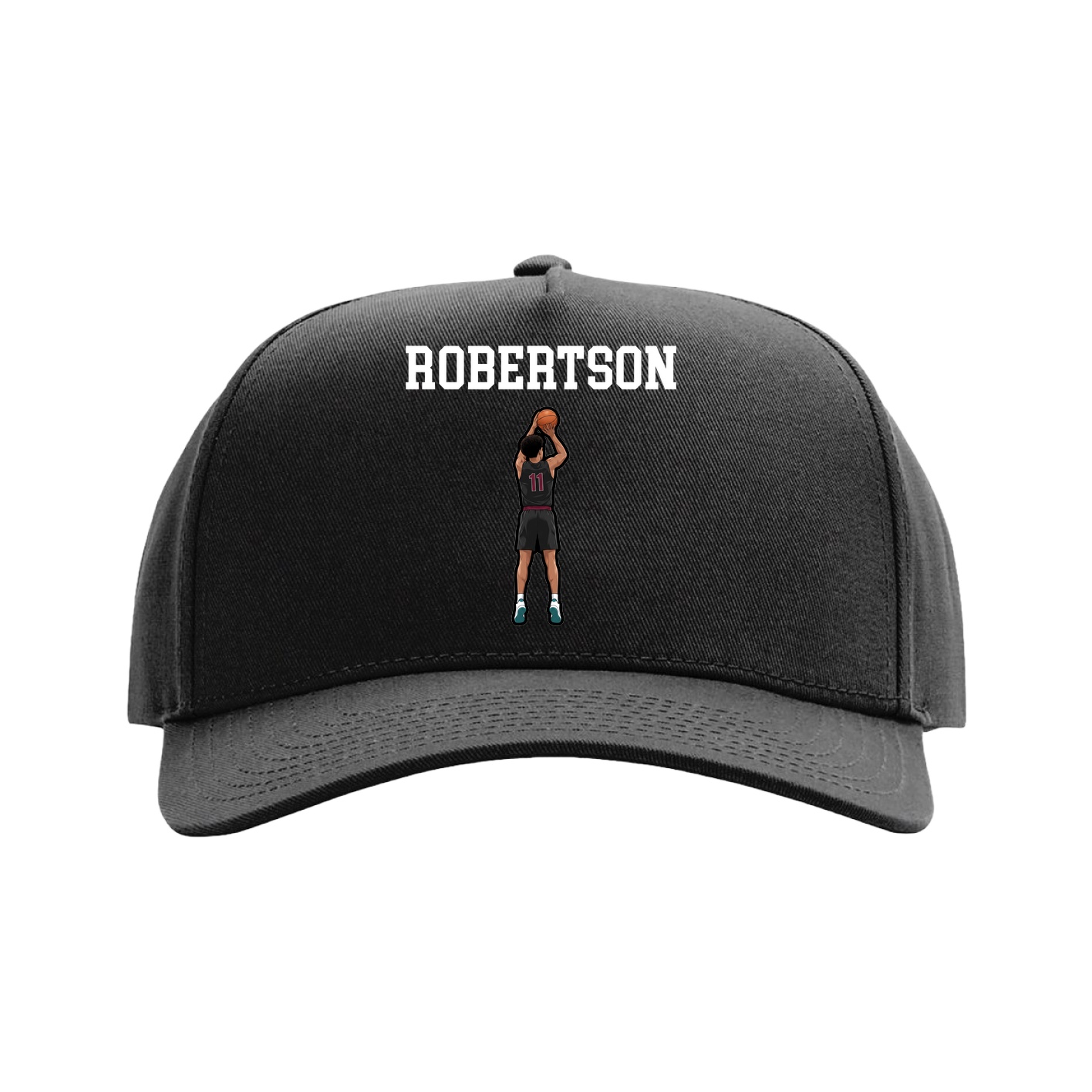 Full Fabric Five-Panel Champ Cap — Shirsey in Black