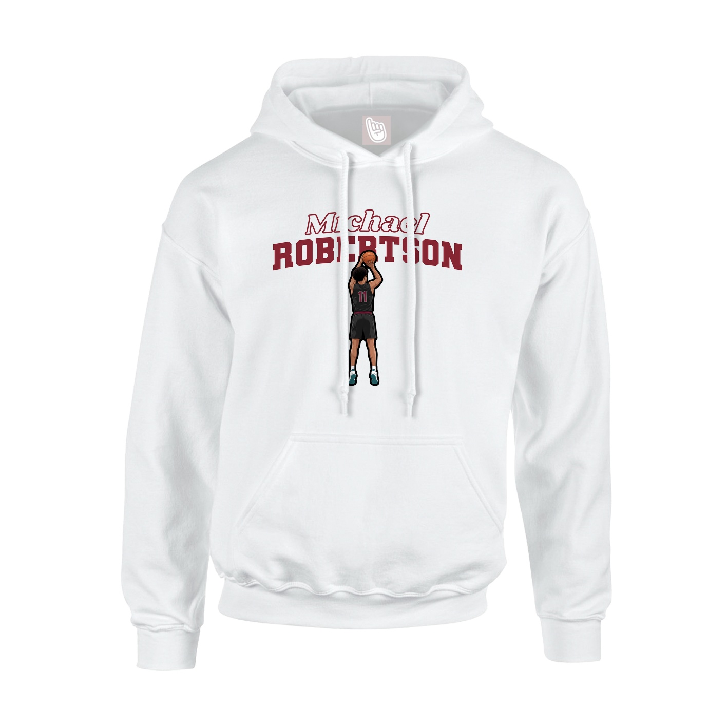 Hoodie — Name Arch in White