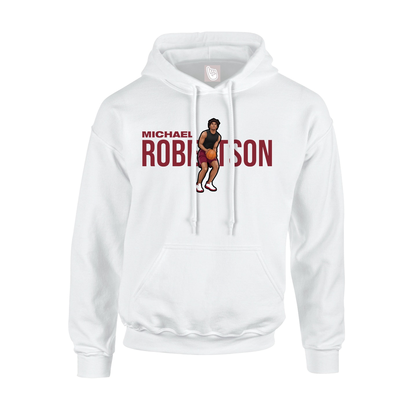 Youth Hoodie — Player Name in White