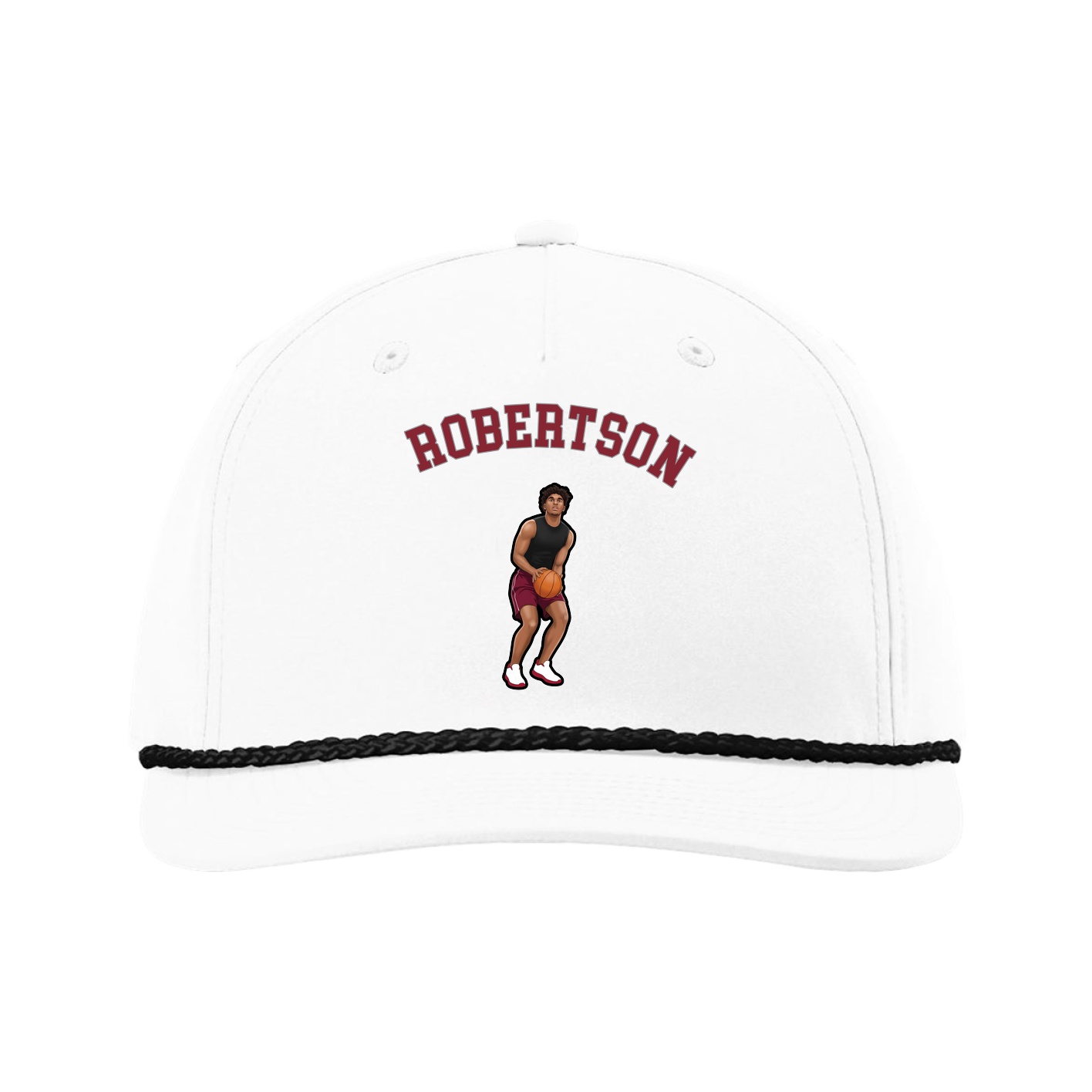 Five-Panel Classic Rope Cap — Shirsey Arch in White