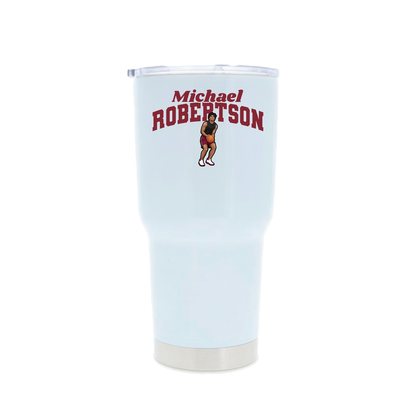 30oz Stainless Steel Tumbler — Signature Arch in White